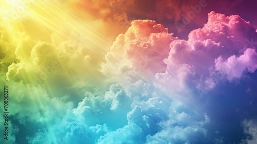 Rainbow Sky natural background