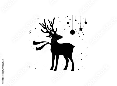 Christmas deer. Merry Christmas   quote