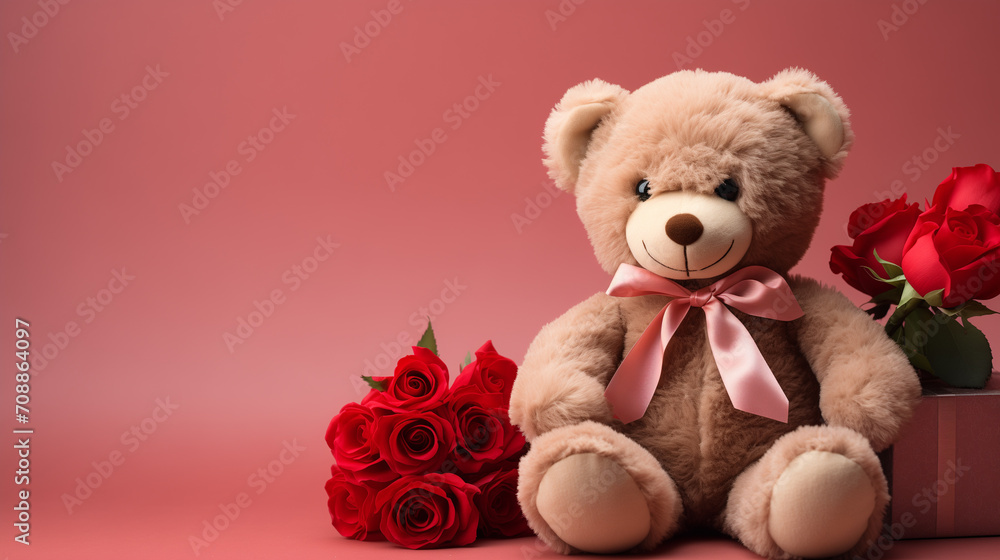 teddy bear with roses teddy bear with roses