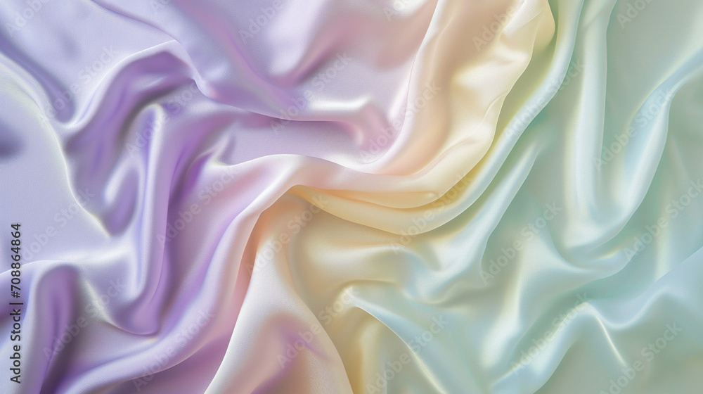 Obraz premium Light purple, mint, & butter silk background