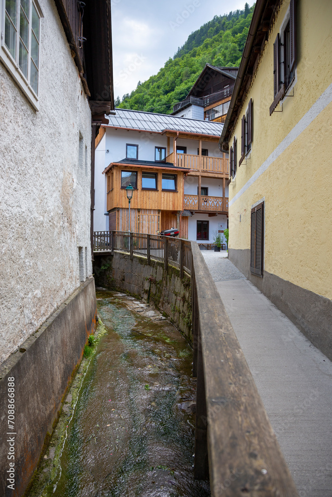 A view of the street life of Hallstatt