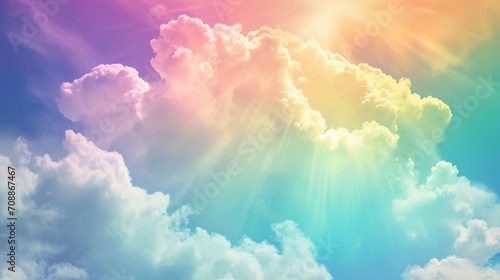 Rainbow Sky natural background