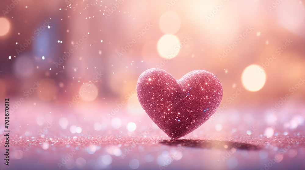 valentine day background shiny pink heart