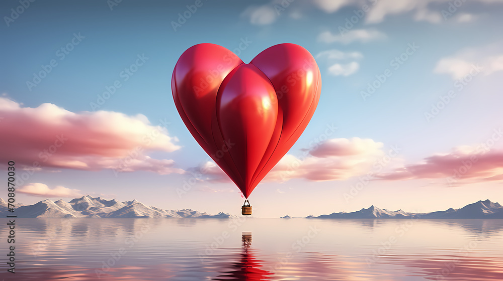 Obraz premium Vibrant Valentine's Day background, hearts background