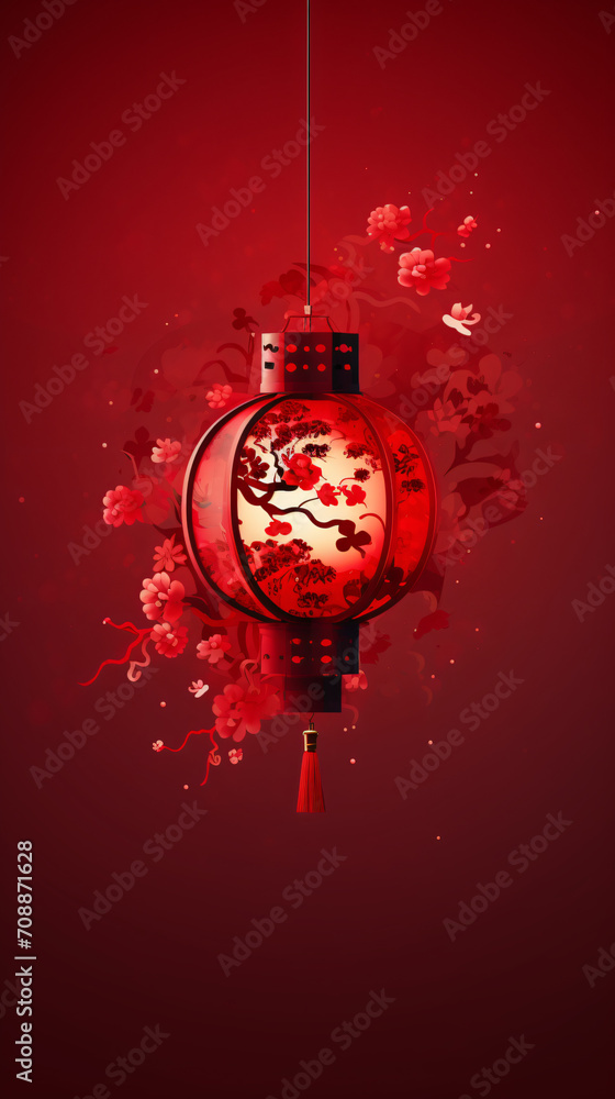 Lantern, poster design, red background, festive Lantern, poster design, red background, festive