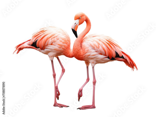 beautiful Flamingo isolated on a transparent background