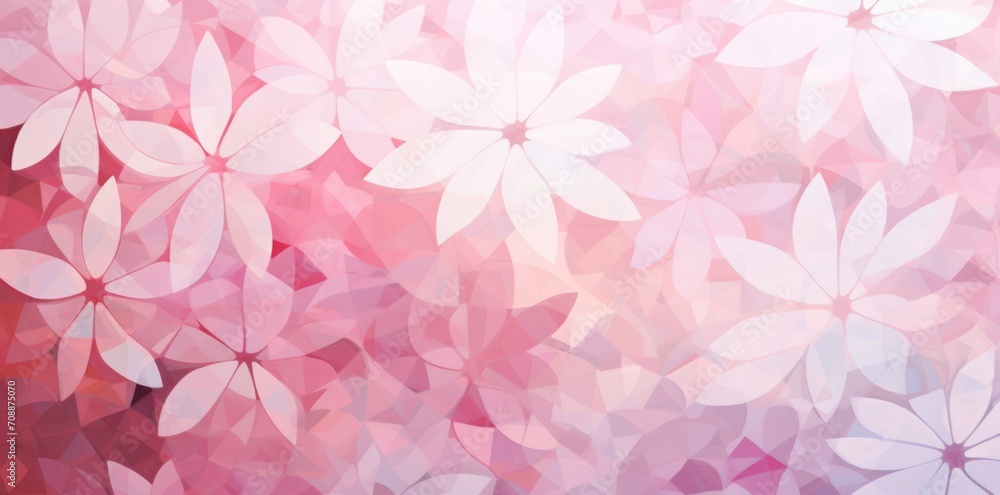 pink and white flowers background valentines