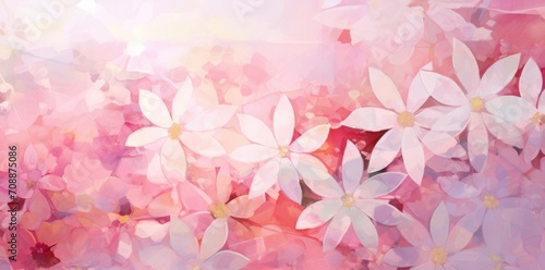 pink and white flowers background valentines © wanna