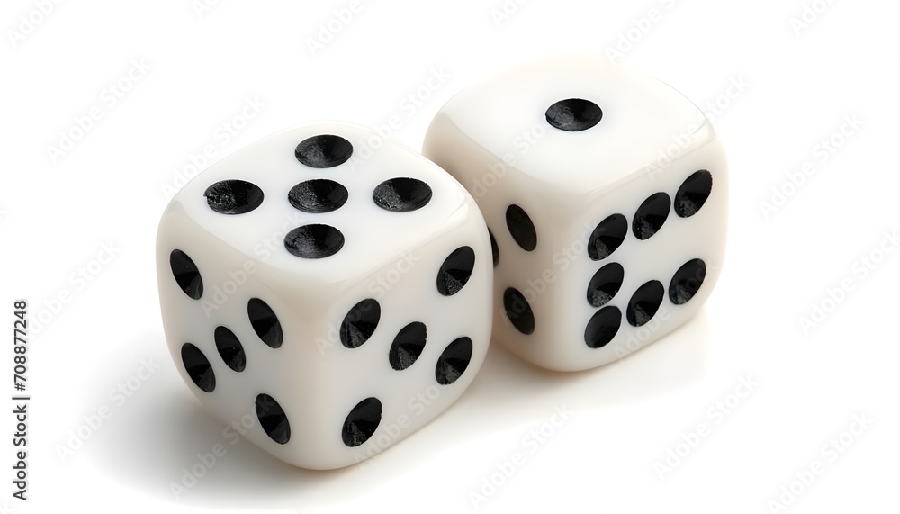 Pair of dice isolated on a white background Pair of dice isolated on a white background