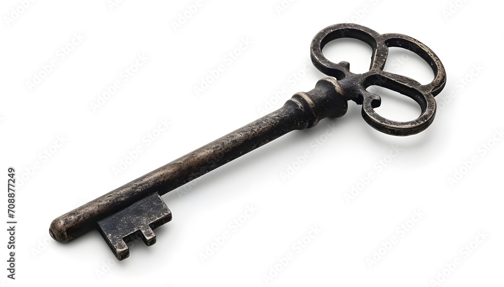 Key isolated on white background with shadow Key isolated on white background with shadow