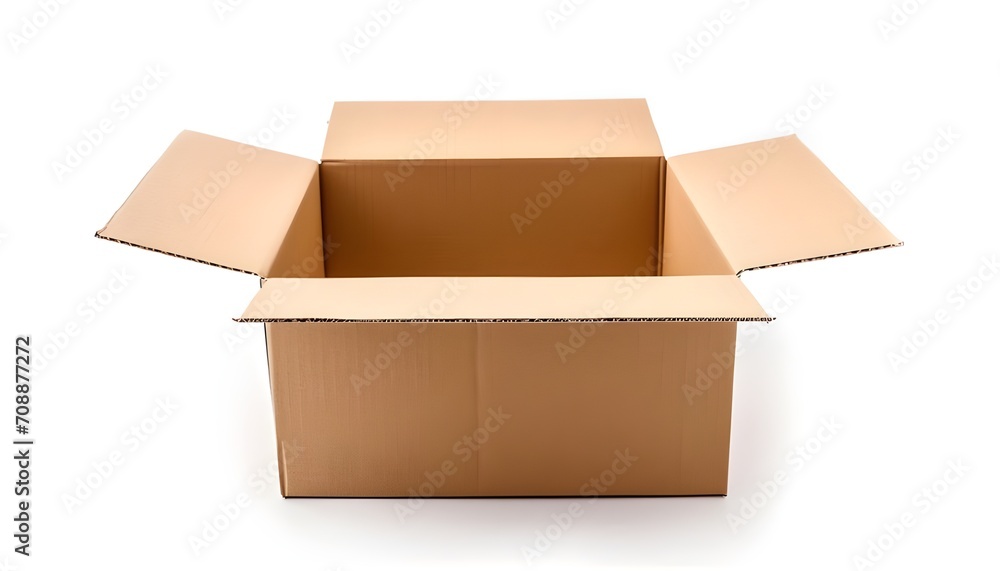 empty cardboard box. Clipping path included empty cardboard box. Clipping path included