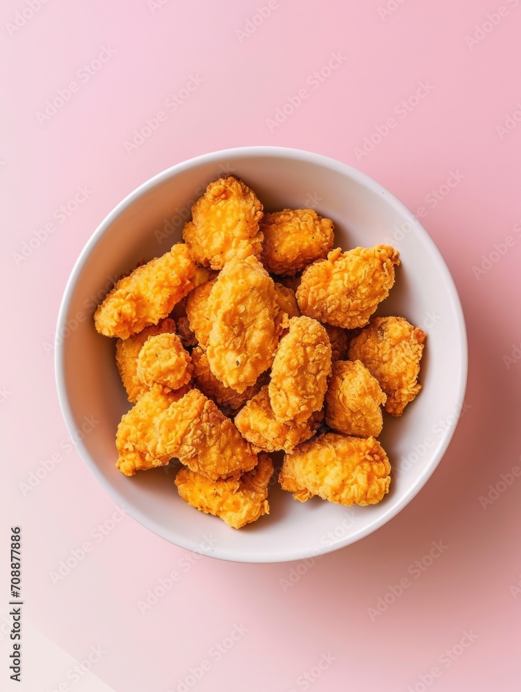 Photo a bowl of delicious chicken nuggets Photo a bowl of delicious chicken nuggets