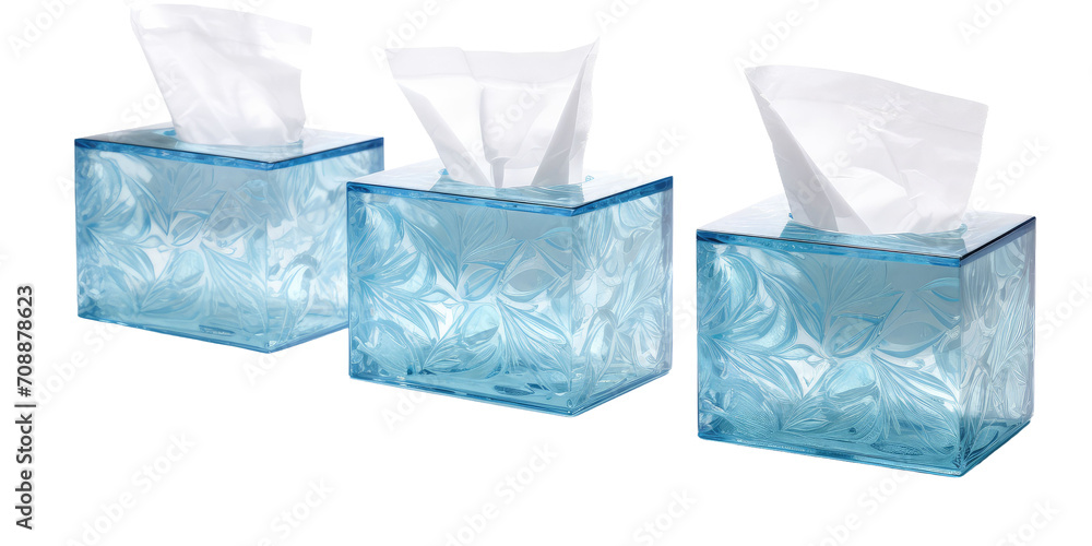 Tissue box, cold time, isolated or white background