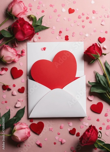 Valentine day mockup copy space