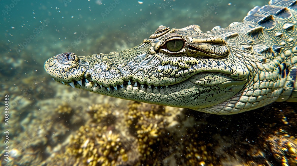 Fototapeta premium close up of a crocodile