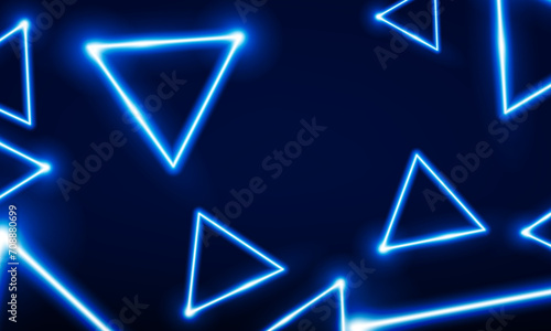 Abstract Key Door open Light out technology and with neon triangles. Hitech communication concept innovation background, vector design © photoraidz