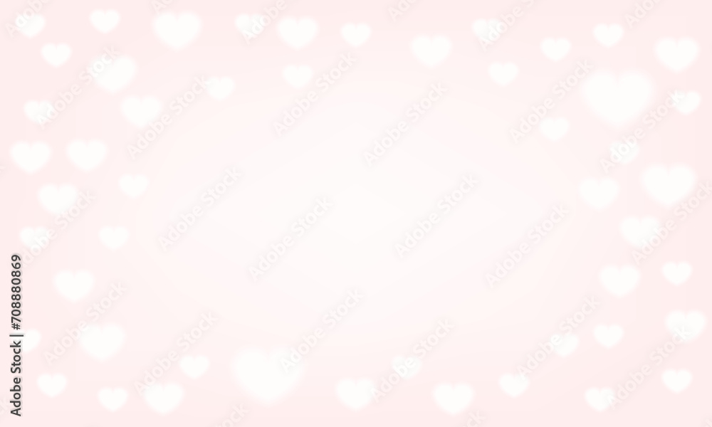 Happy Valentine's days of background with Blur Hearts. Greeting Card. vector design