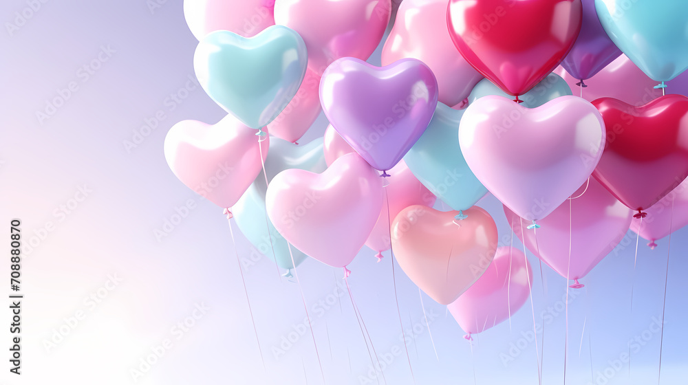 Celebration background with balloon decoration with copy space