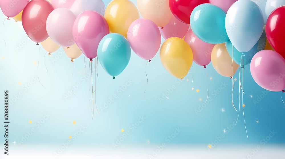 Celebration background with balloon decoration with copy space Celebration background with balloon decoration with copy space