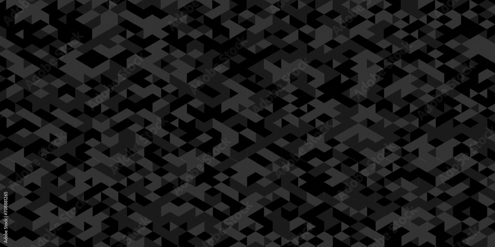 Abstract Black and gray square triangle tiles pattern mosaic background. Modern seamless geometric dark black pattern low polygon and lines Geometric print composed of triangles. Abstract Black and gray square triangle tiles pattern mosaic background. Modern seamless geometric dark black pattern low polygon and lines Geometric print composed of triangles.
