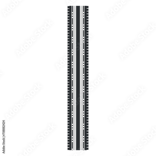 Sample of car tire pattern on white background