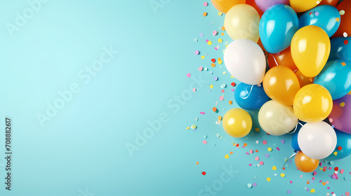 Colorful balloon decoration for birthday celebration