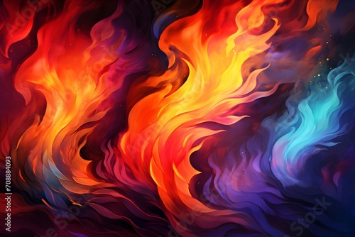 Colorful fire flames background
