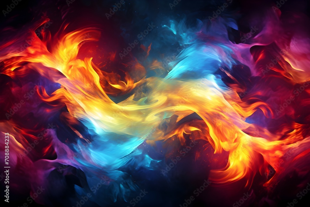 Colorful flames wallpaper