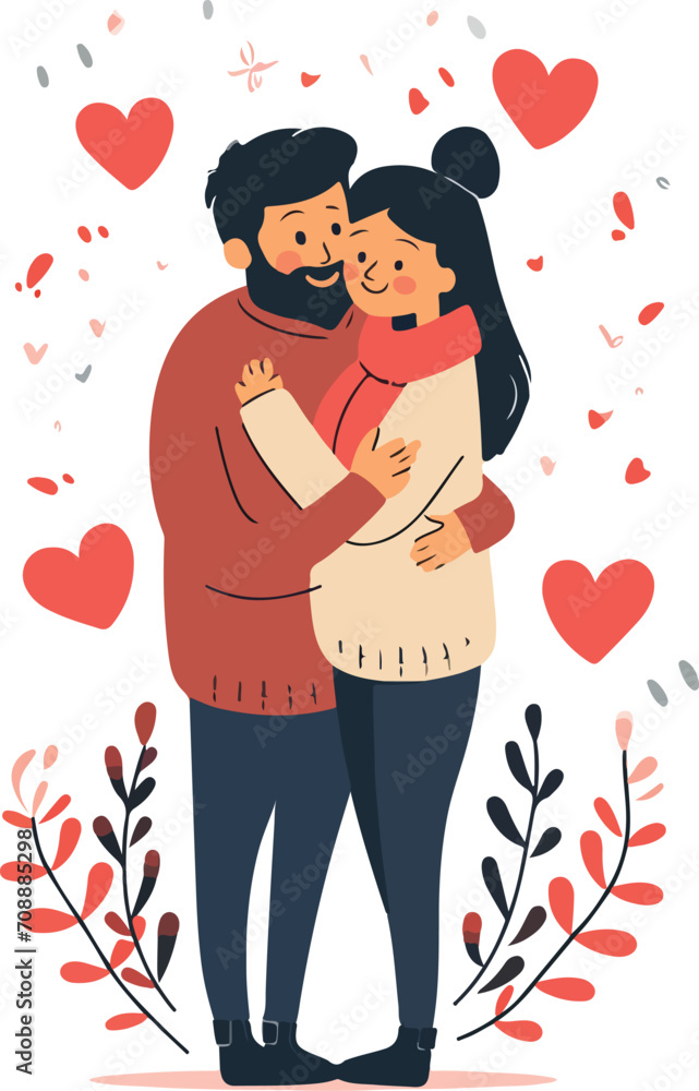 vector illustration with a couple of love. happy valentines day. happy valentines day concept. romantic date. vector illustration. isolated flat style. vector illustration with a couple of love. happy valentines day. happy valentines day concept. romantic date. vector illustration. isolated flat style.