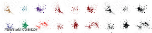 Scribble blood texture blot vector green, pink, purple, red, black, blue color brush stroke art illustration banner set