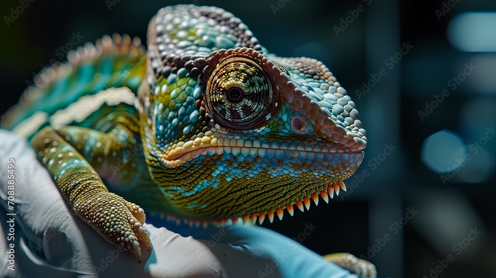 Close-up Shot of a Vibrant Chameleon Close-up Shot of a Vibrant Chameleon