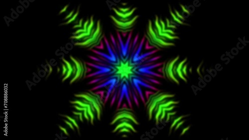 Animated vj loop. Luminous Elegance. 4k Glowing Lines CGI Animation. A Dazzling Visual Spectacle. Psychedelic neon effects. Seamless looping.