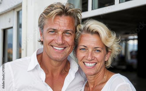 blond bronzed Mature couple...