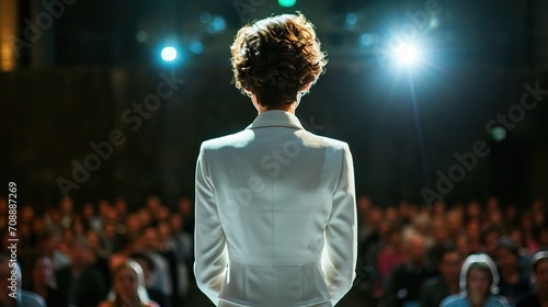 Public speaking to a crowde...