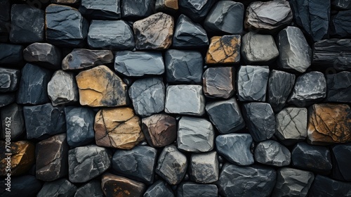 Grey Cobblestone Texture for Traditional Pavement Design photo