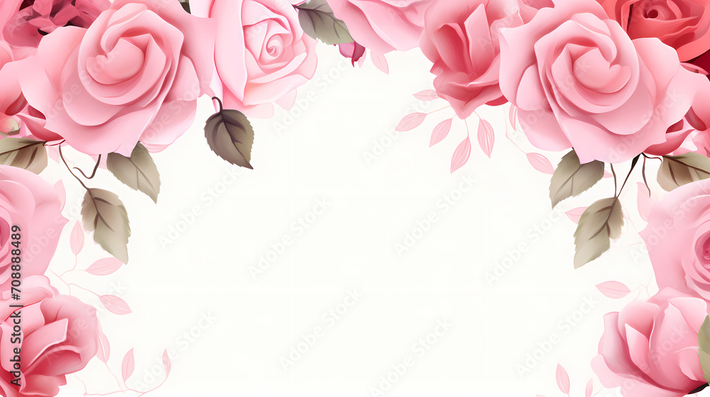 Beautiful pink rose bouquet flowers background, symbol of Valentine's Day, wedding, love