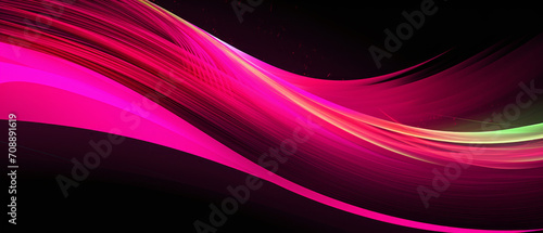 Futuristic neon pink and purple abstract background, featuring glowing lines and dynamic waves.