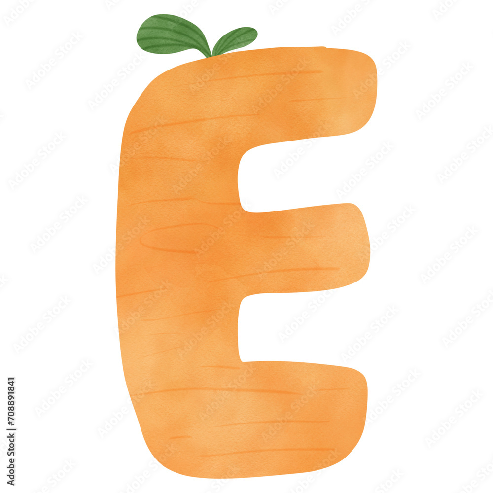 Cute carrot alphabet for Easter day Cute carrot alphabet for Easter day