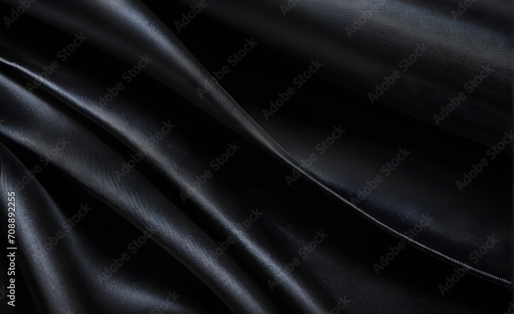 Abstract background luxury cloth or liquid wave or wavy folds of grunge black silk texture satin velvet material or luxurious background or elegant wallpaper design. Generative AI Abstract background luxury cloth or liquid wave or wavy folds of grunge black silk texture satin velvet material or luxurious background or elegant wallpaper design. Generative AI