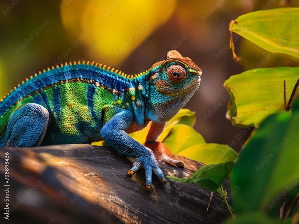chameleon on a branch chameleon on a branch