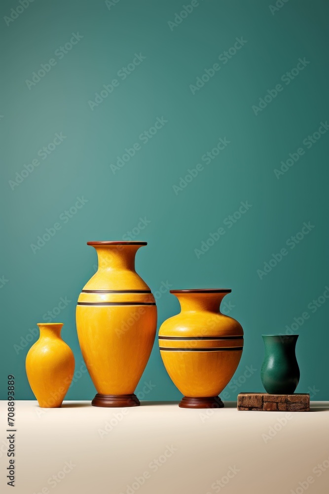 Beautiful Vases, Yellow and Green Colors Beautiful Vases, Yellow and Green Colors
