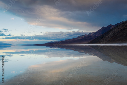 Reflection of Badwater Basin in Death Valley National Park