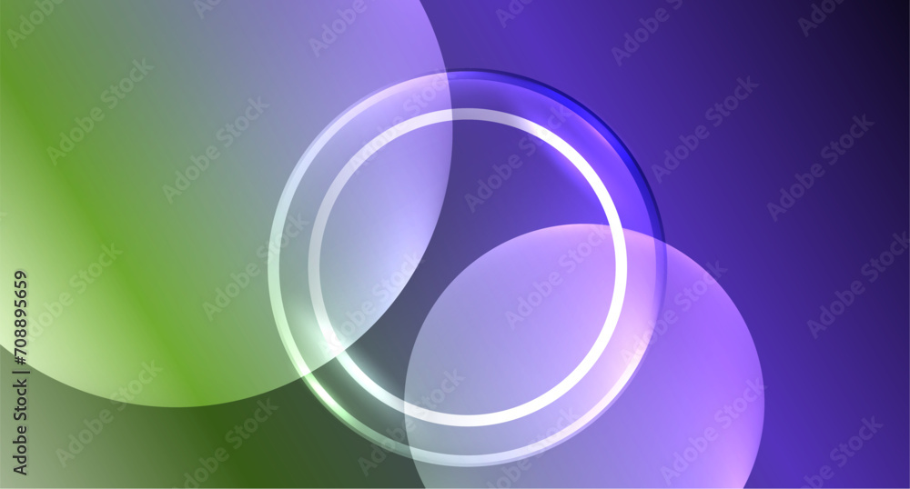 Neon glass circle copyspace for your text or product presentation geometric background. Vector illustration For Wallpaper, Banner, Background, Card, Book Illustration, landing page Neon glass circle copyspace for your text or product presentation geometric background. Vector illustration For Wallpaper, Banner, Background, Card, Book Illustration, landing page