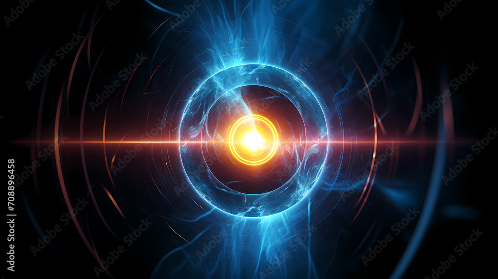 Obraz premium Modern digital abstract 3D background, can be used to describe network, process flow, digital storage, science, education etc.