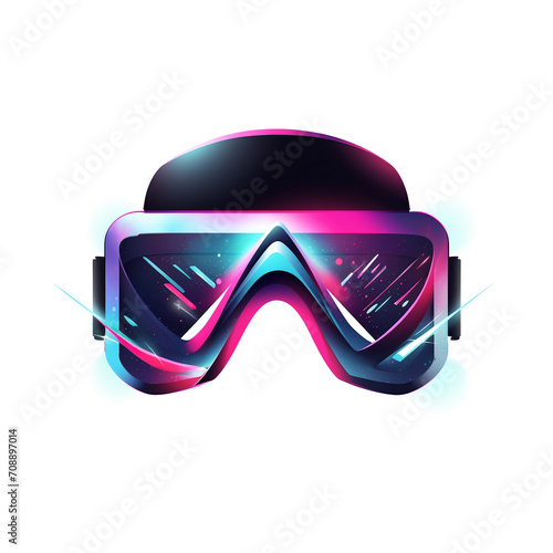 virtual reality symbol, glasses, mask on a light background, logo design element