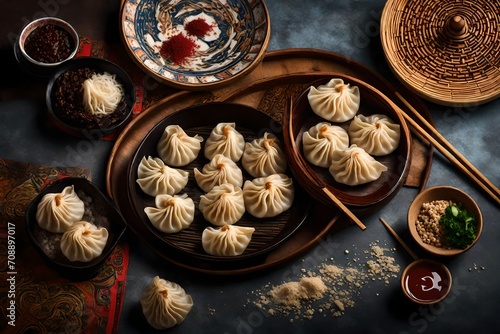  the texture and detail of these succulent dumplings, evoking a sense of authenticity and flavor