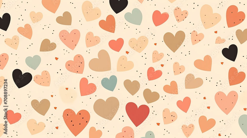 seamless vector texture with hand drawn hearts seamless vector texture with hand drawn hearts