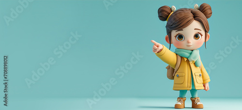 Cartoon 3d character on white background
