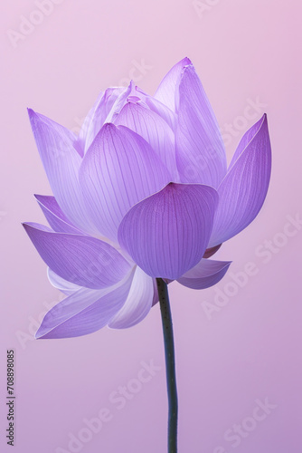 Purple lotus flower soft elegant vertical background, card template