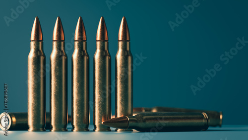 5.56mm rifle bullet concept image,3d rendering